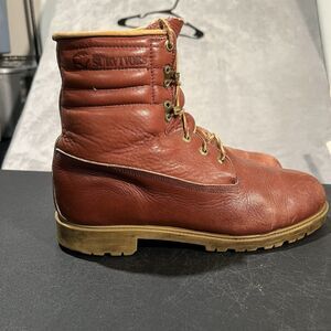 Vintage Herman Survior Boots Mens 12 Brown Leather Logger Boots
